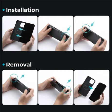 Husa Spate Pitaka MagEZ 3 1500D pentru iPhone 14 Pro Max Negru/Gri