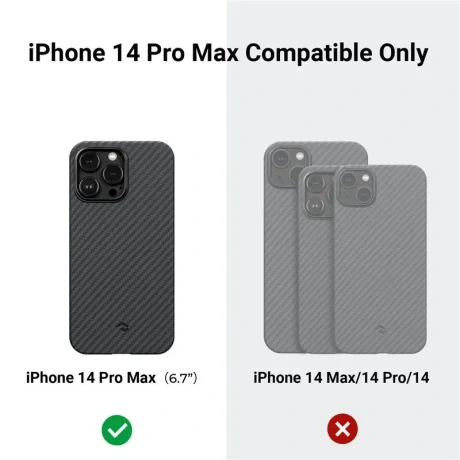 Husa Spate Pitaka MagEZ 3 1500D pentru iPhone 14 Pro Max Negru/Gri