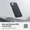 Husa Spate Pitaka MagEZ 3 600D pentru iPhone 14 Plus Gri/Negru