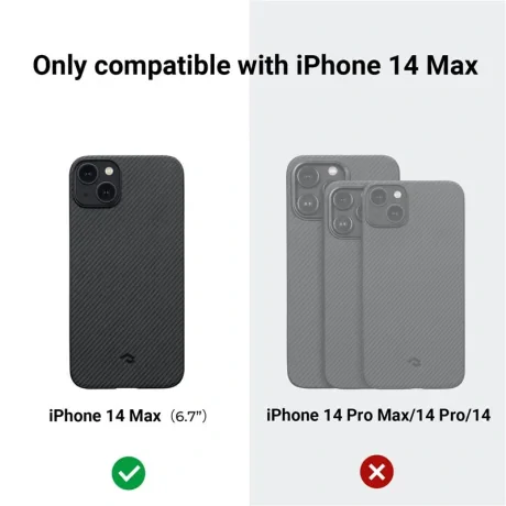 Husa Spate Pitaka MagEZ 3 600D pentru iPhone 14 Plus Gri/Negru