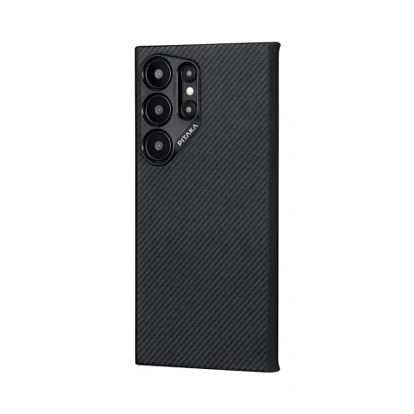 Husa spate Pitaka MagEZ 4 case pentru Samsung Galaxy S24 Ultra, Negru-Gri