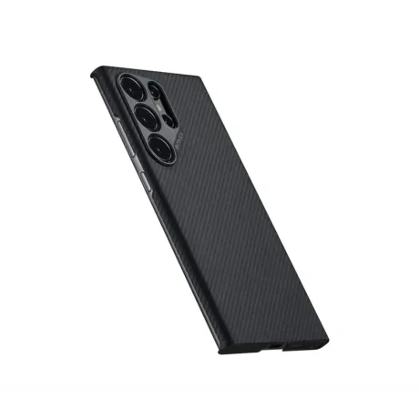 Husa spate Pitaka MagEZ 4 case pentru Samsung Galaxy S24 Ultra, Negru-Gri