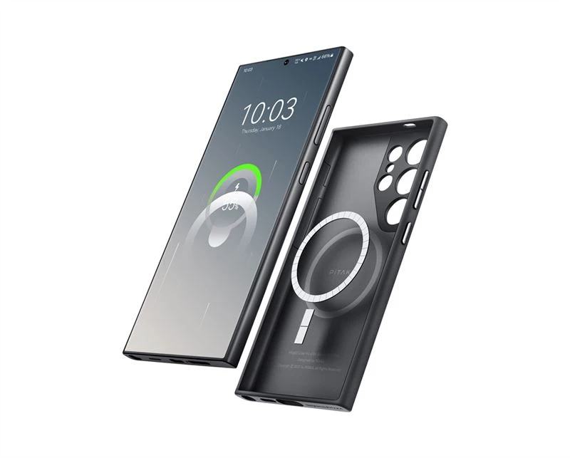 Husa Pitaka MagEZ Case Pro 4 pentru Samsung Galaxy S24 Ultra Negru-Gri thumb