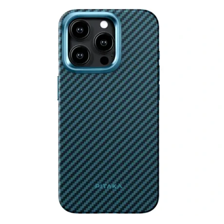 Husa Spate Pitaka Hard MagEZ 3 Pro Aramid Twill 1500D pentru iPhone 14 Pro KI1401PP Negru/Gri