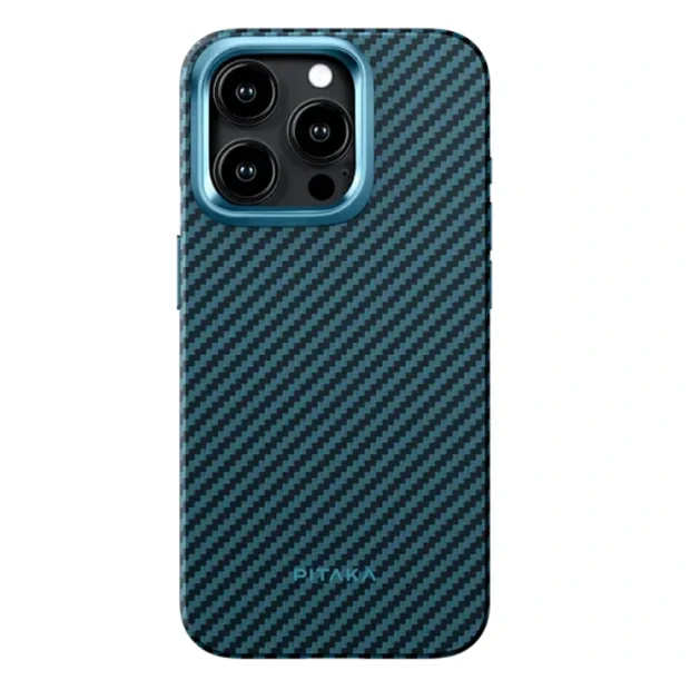 Husa Spate Pitaka Hard MagEZ 3 Pro Aramid Twill 1500D pentru iPhone 14 Pro KI1401PP Negru/Gri