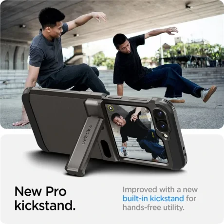 Husa Spigen Tough Armor Pro pentru Samsung Galaxy Z Flip6 gunmetal