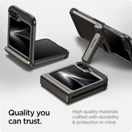 Husa Spigen Tough Armor Pro pentru Samsung Galaxy Z Flip6 gunmetal