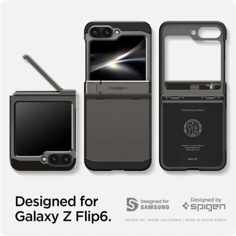 Husa Spigen Tough Armor Pro pentru Samsung Galaxy Z Flip6 gunmetal