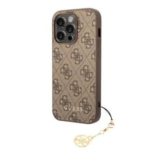 Husa spate Guess Charm 4G pentru iPhone 14 Pro Ton Maro