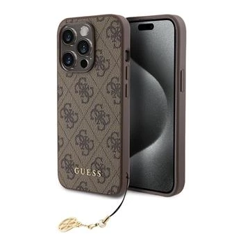 Husa spate Guess Charm 4G pentru iPhone 15 Pro Ton, Maro thumb