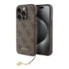 Husa spate Guess Charm 4G pentru iPhone 15 Pro Ton, Maro