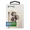 Folie Sticla Camera Glitter Urban Gadgets pentru iPhone 16/16 Plus Argintiu