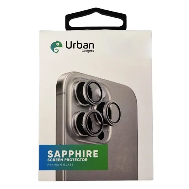 Folie Sticla Camera Individual Urban Gadgets Sapphire pentru iPhone 16/16 Plus Negru