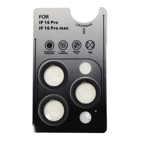 Folie Sticla Camera Individual Urban Gadgets Sapphire pentru iPhone 16 Pro/ iPhone 16 Pro Max Negru
