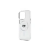 Husa Karl Lagerfeld IML Karl Head Metal Frame MagSafe pentru  iPhone 15 Pro Transparent