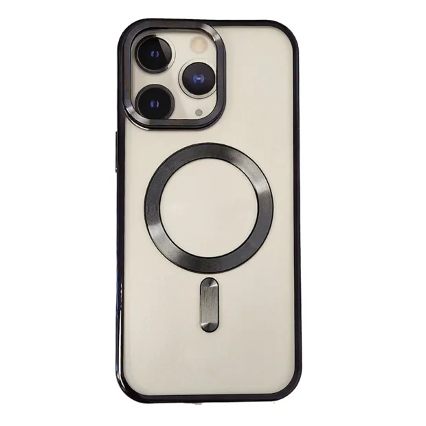 Husa Spate Beauty Lens Frame MagSafe pentru iPhone 16 Pro Max Negru