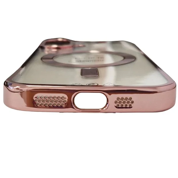 Husa Spate Beauty Lens Frame MagSafe pentru iPhone 16 Pro Max Roz/Mov