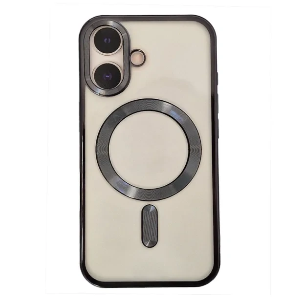 Husa Spate Beauty Lens Frame MagSafe pentru iPhone 16 Negru