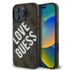 Husa Spate Guess PU 4G Big Love Logo MagSafe pentru iPhone 16 Pro Maro