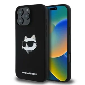 Husa Spate Karl Lagerfeld Choupette Head MagSafe pentru iPhone 16 Pro Negru