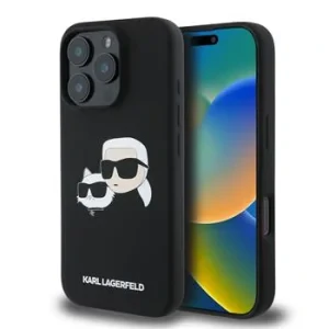 Husa Spate Karl Lagerfeld MagSafe cu capete duble MagSafe pentru iPhone 16 Pro Negru