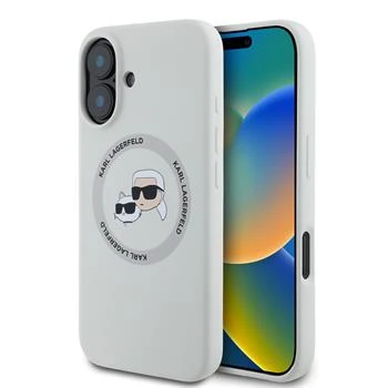 Husa Spate Karl Lagerfeld KandCH Heads MagSafe pentru iPhone 16 Bej thumb