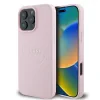 Husa Spate Guess PU Grained Classic Logo MagSafe pentru iPhone 16 Pro Max Roz