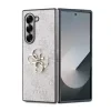 Husa Spate Logo Metalic Guess PU 4G pentru Samsung Galaxy Z Fold 6 Roz