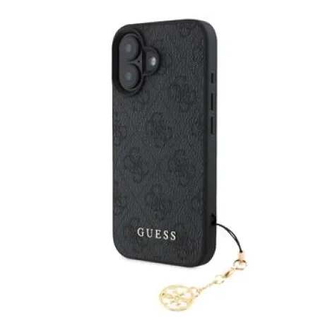 Husa Spate Guess Charm 4G pentru iPhone 16 Plus Gri