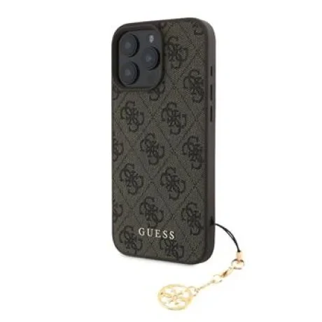 Husa Spate Guess Charm 4G pentru iPhone 16 Pro Max Maro