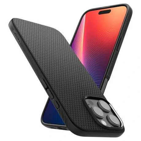 Husa Spate Spigen Liquid Air pentru iPhone 16 Pro Max Negru