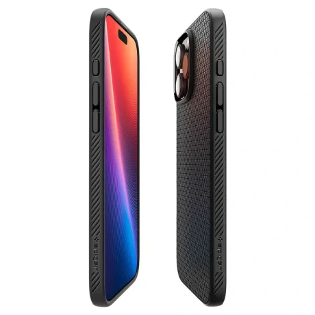 Husa Spate Spigen Liquid Air pentru iPhone 16 Pro Max Negru