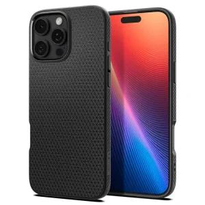 Husa Spate Spigen Liquid Air pentru iPhone 16 Pro Max Negru