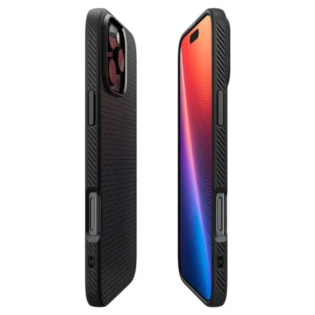 Husa Spate Spigen Liquid Air pentru iPhone 16 Pro Max Negru