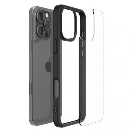 Husa Spate Spigen Ultra Hybrid pentru iPhone 16 Pro Negru