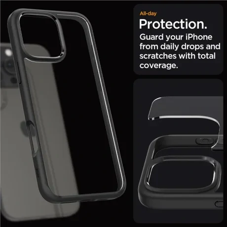 Husa Spate Spigen Ultra Hybrid pentru iPhone 16 Pro Max Negru