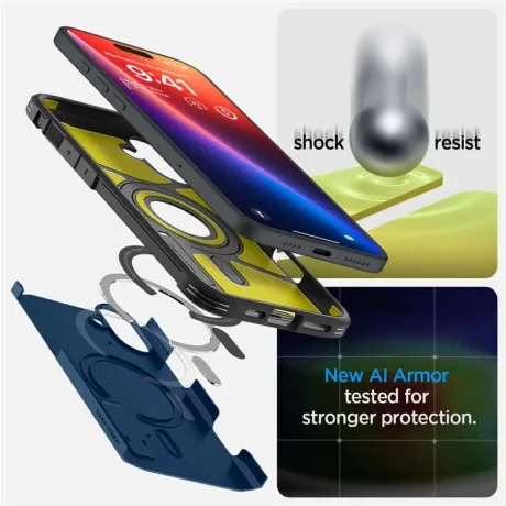 Husa Spate Spigen Tough Armor MagSafe pentru iPhone 16 Albastru
