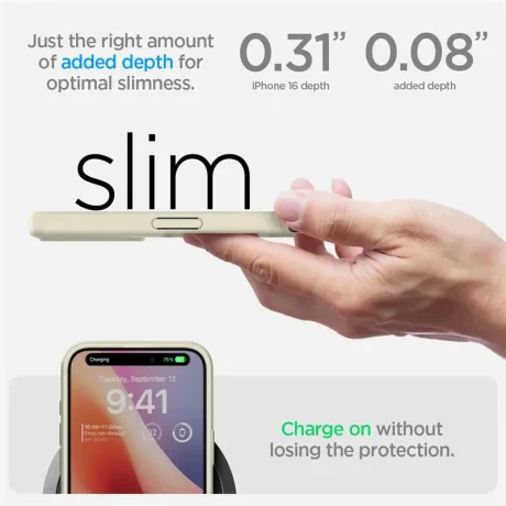Husa Spate Spigen Ultra Hybrid pentru iPhone 16 Plus Bej
