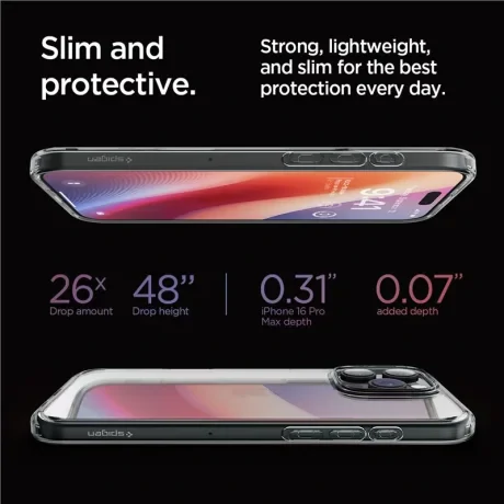 Husa Spate Spigen Ultra Hybrid, cristal spatial pentru iPhone 16 Pro Max Transparent