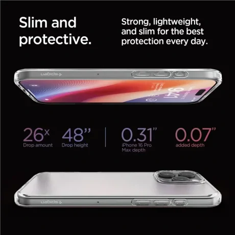Husa Spate Spigen Ultra Hybrid pentru iPhone 16 Pro Max Transparent