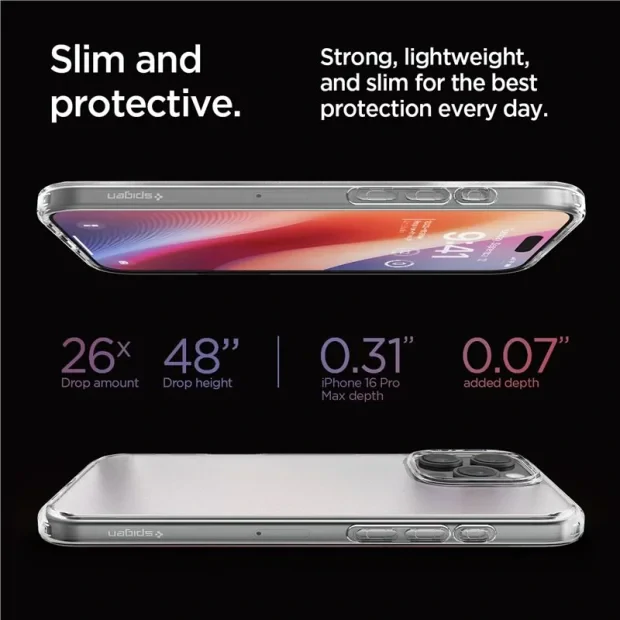 Husa Spate Spigen Ultra Hybrid pentru iPhone 16 Pro Max Transparent