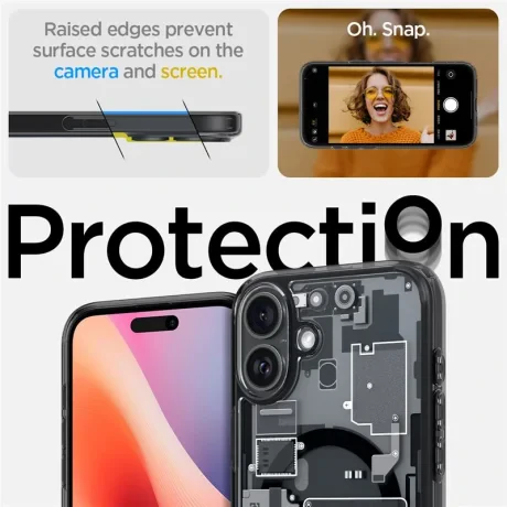 Husa Spate Spigen Ultra Hybrid MagSafe pentru iPhone 16 Negru