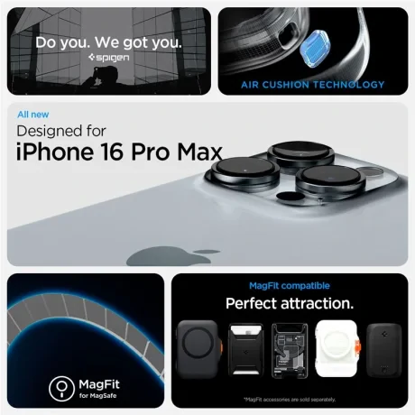 Husa Spate Spigen Ultra Hybrid MagSafe pentru Phone 16 Pro Max Negru