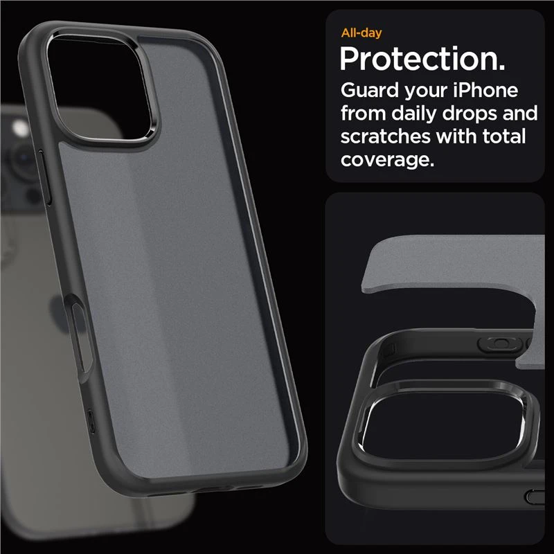 Husa Spate Spigen Ultra Hybrid pentru iPhone 16 Pro Negru thumb