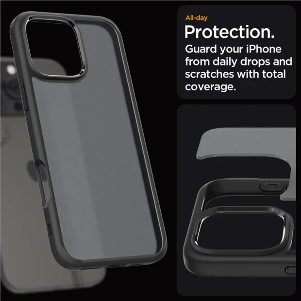 Husa Spate Spigen Ultra Hybrid pentru iPhone 16 Pro Negru