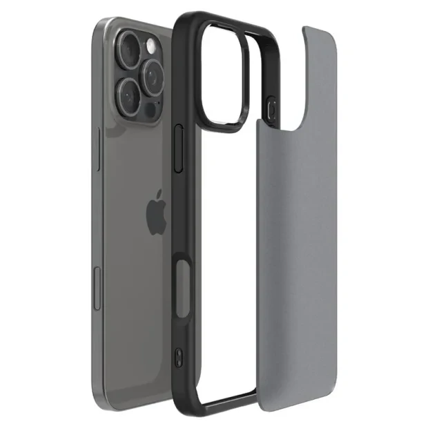 Husa Spate Spigen Ultra Hybrid pentru iPhone 16 Pro Negru
