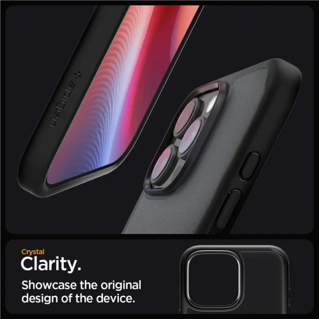 Husa Spate Spigen Ultra Hybrid pentru iPhone 16 Pro Negru