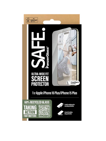 Folie Sticla PanzerGlass Safe UWF pentru iPhone 15 Plus/16 Plus thumb