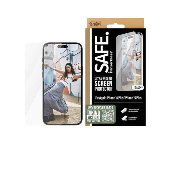 Folie Sticla PanzerGlass Safe UWF pentru iPhone 15 Plus/16 Plus thumb