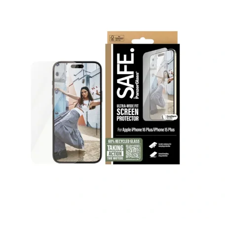 Folie Sticla PanzerGlass Safe UWF pentru iPhone 15 Plus/16 Plus